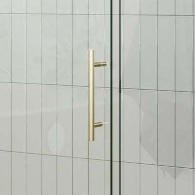 Sliding Corner Shower Screen Enclosure - Brushed Brass