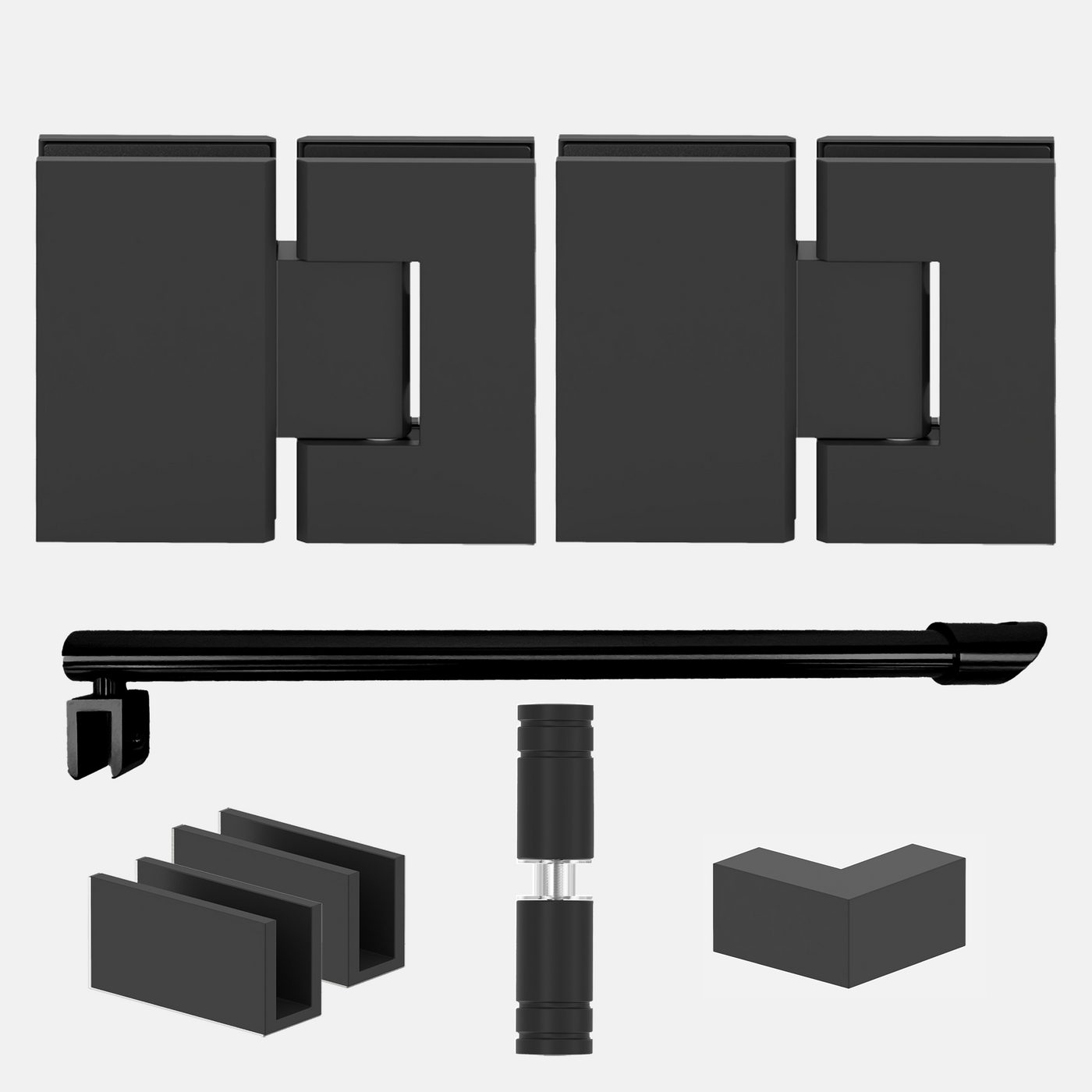 Shower Hardware Kit - Corner Shower - Glass Hinged