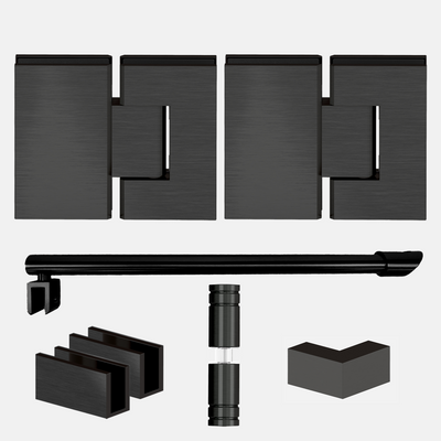 Shower Hardware Kit - Corner Shower - Glass Hinged