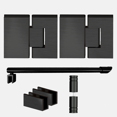 Shower Hardware Kit - Wall-to-Wall Shower - Glass Hinged