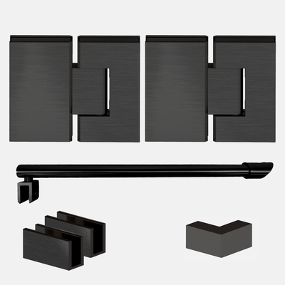 Shower Hardware Kit - Corner Shower - Glass Hinged