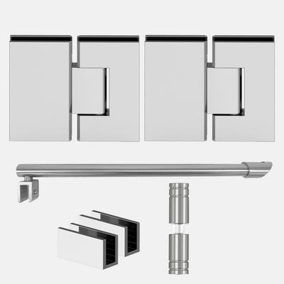 Shower Hardware Kit - Wall-to-Wall Shower - Centre Door