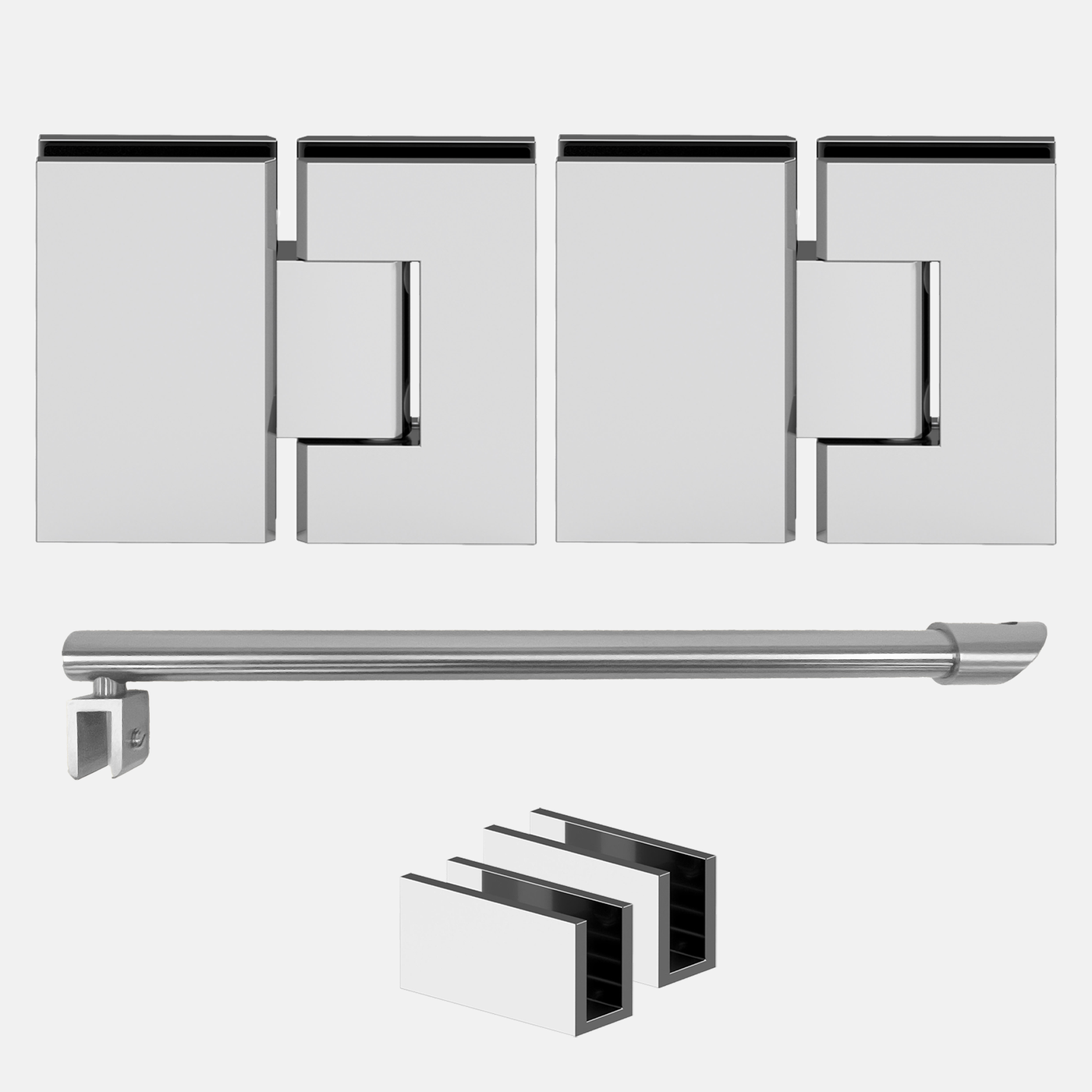 Shower Hardware Kit - Wall-to-Wall Shower - Centre Door