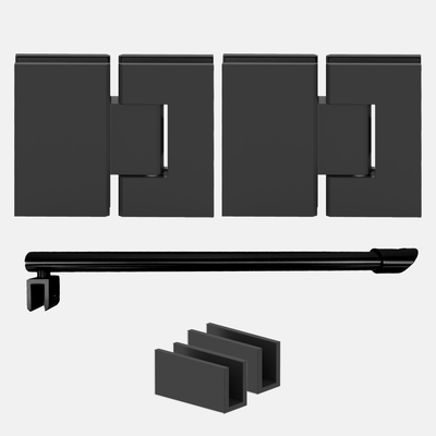 Shower Hardware Kit - Wall-to-Wall Shower - Glass Hinged