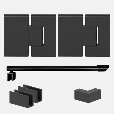 Shower Hardware Kit - Corner Shower - Glass Hinged