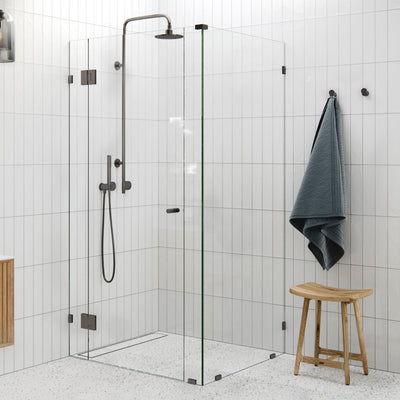 Central Hinged Corner Shower Screen