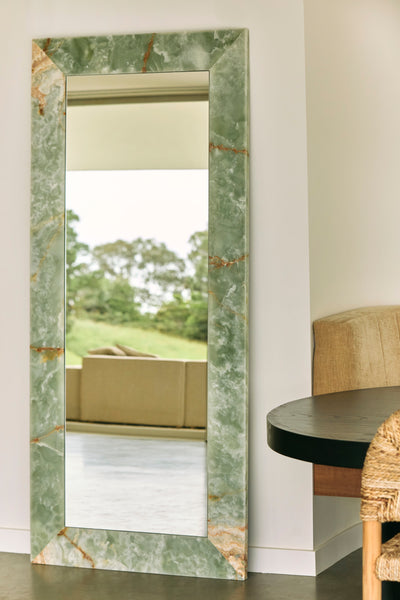 Suna Mirror - Green Onyx