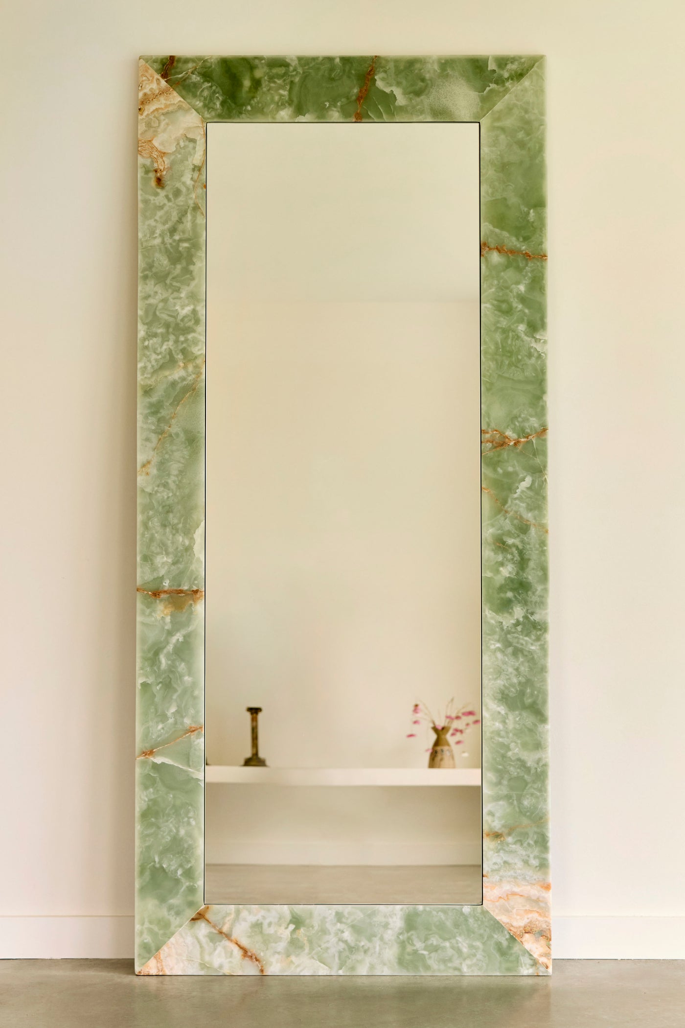 Suna Mirror - Green Onyx