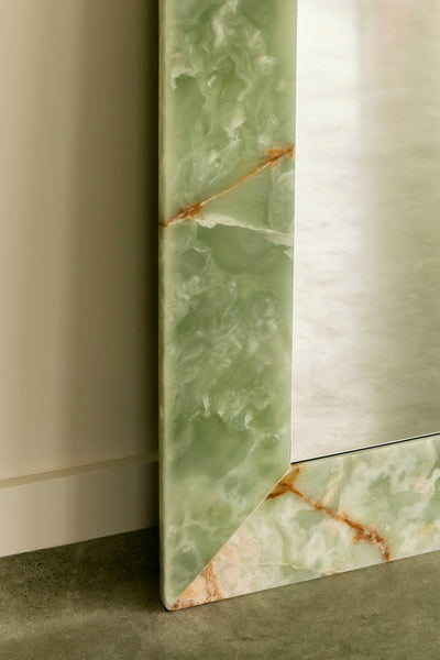 Suna Mirror - Green Onyx