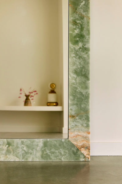 Suna Mirror - Green Onyx