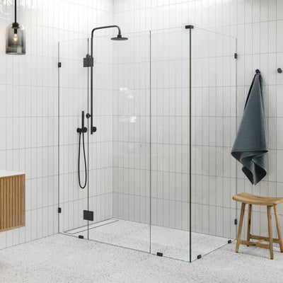 Central Hinged Corner Shower Screen