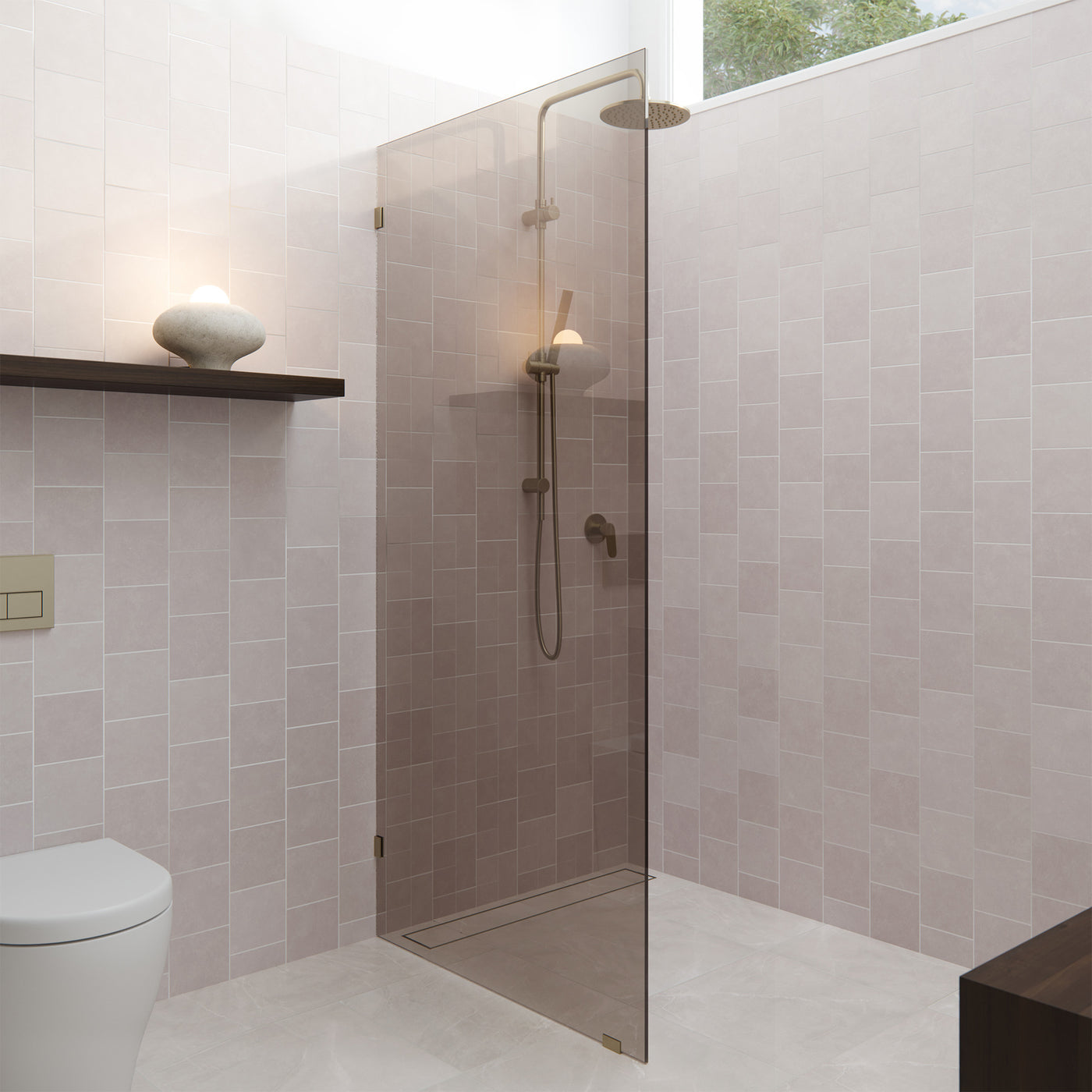 Fixed Shower Screens - Bronze Tinted