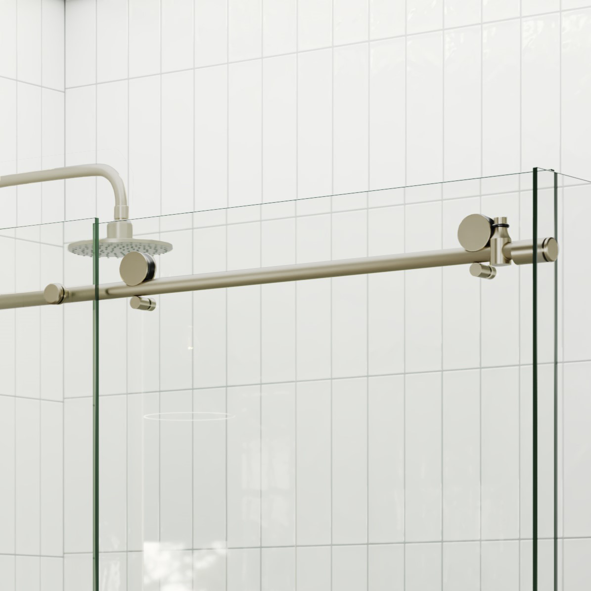 Sliding Corner Shower Screen Enclosure - Champagne