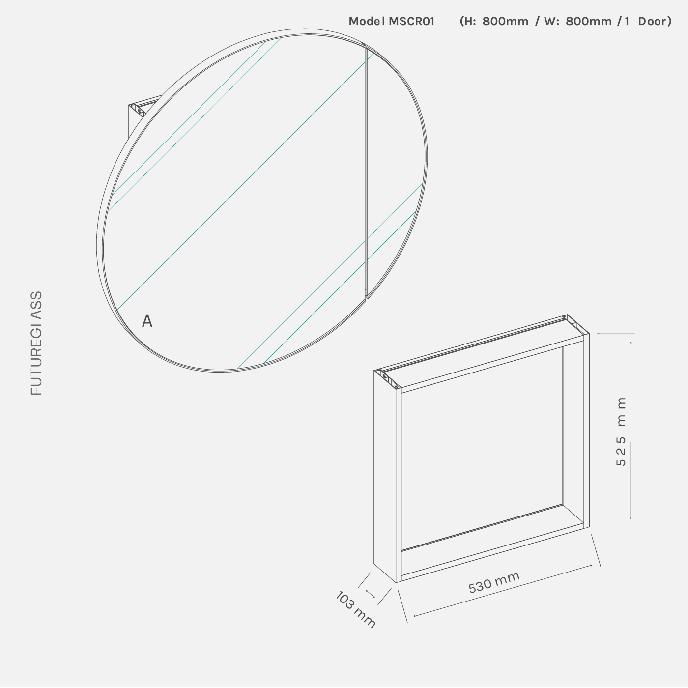 Juno Round Mirror Cabinet | 800