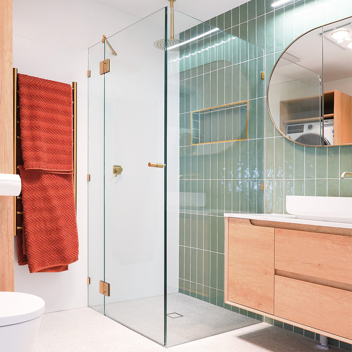 Glass Hinged Corner Shower Screen