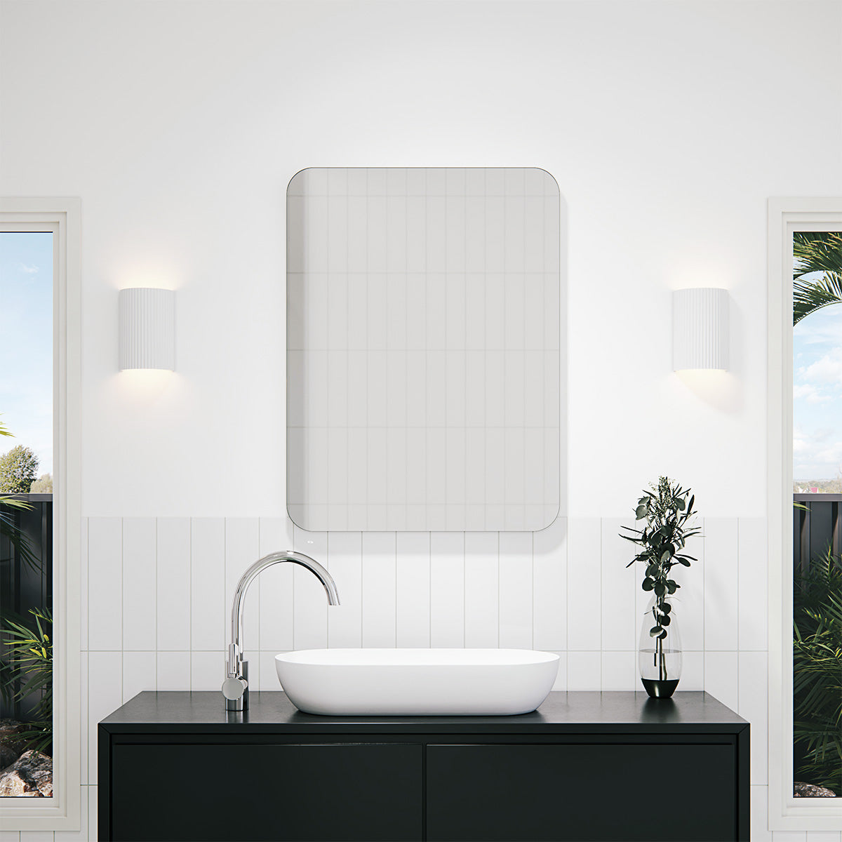 Ezri Frameless Rectangle Mirror Cabinet | 800 x 600 : Pre-order for Early January