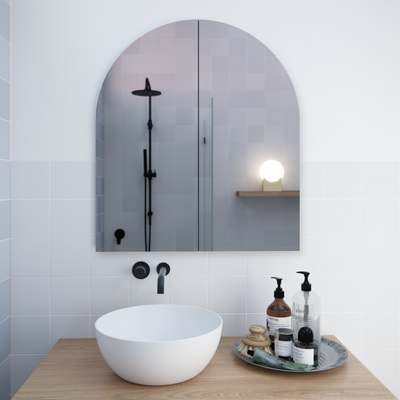Shira Frameless Arch Mirror Cabinet | 860 x 760 : Pre-order for Mid April