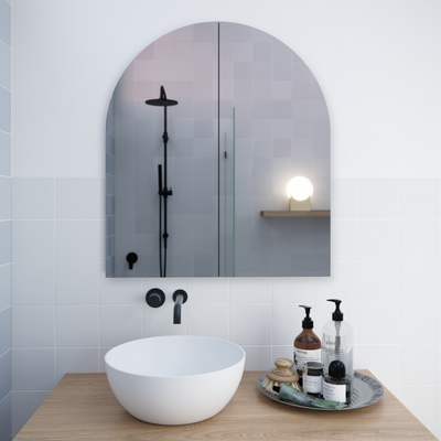 Shira Frameless Arch Mirror Cabinet | 860 x 760