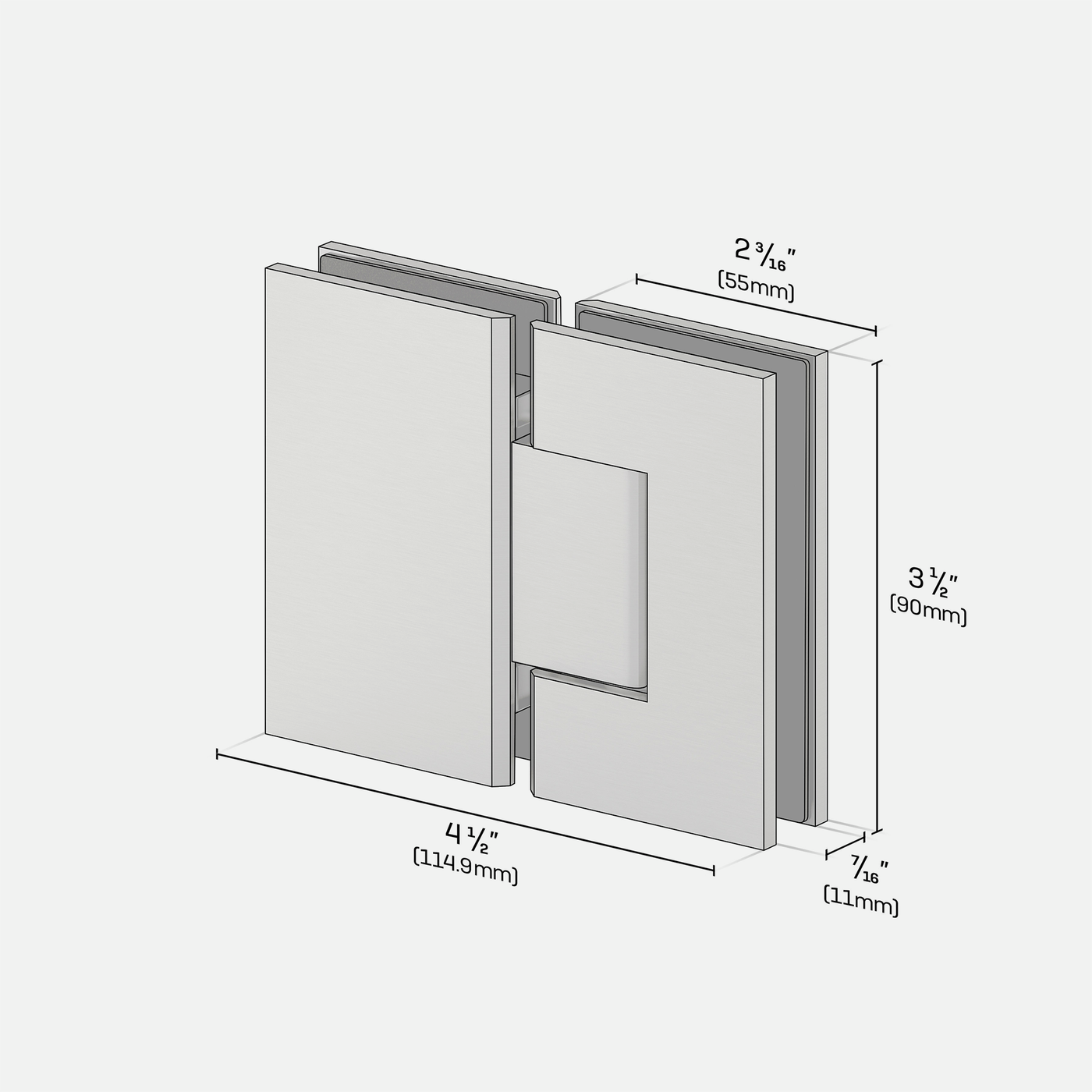 180 Degree Glass to Glass Hinge