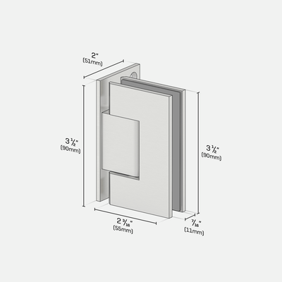 Wall Mount Offset Back Plate Hinge