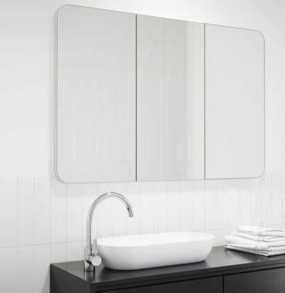 Ezri Frameless Rectangle Mirror Cabinet | 800 x 1500