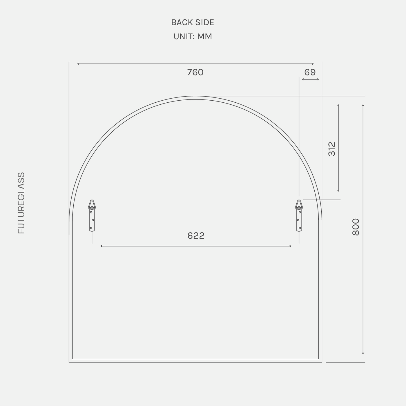 Kira Arch Mirror | 800 x 760