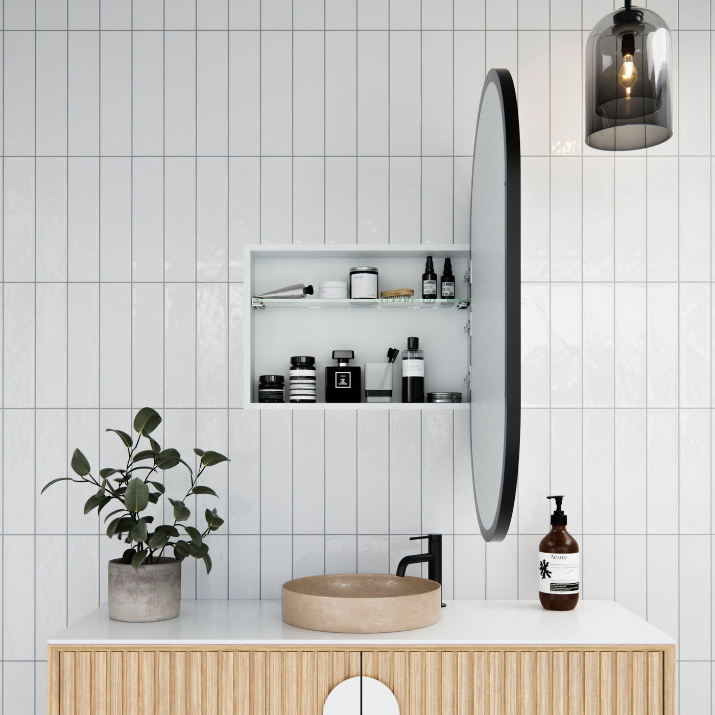 Twin Pack - Nia Pill Mirror Cabinet | 960 x 560