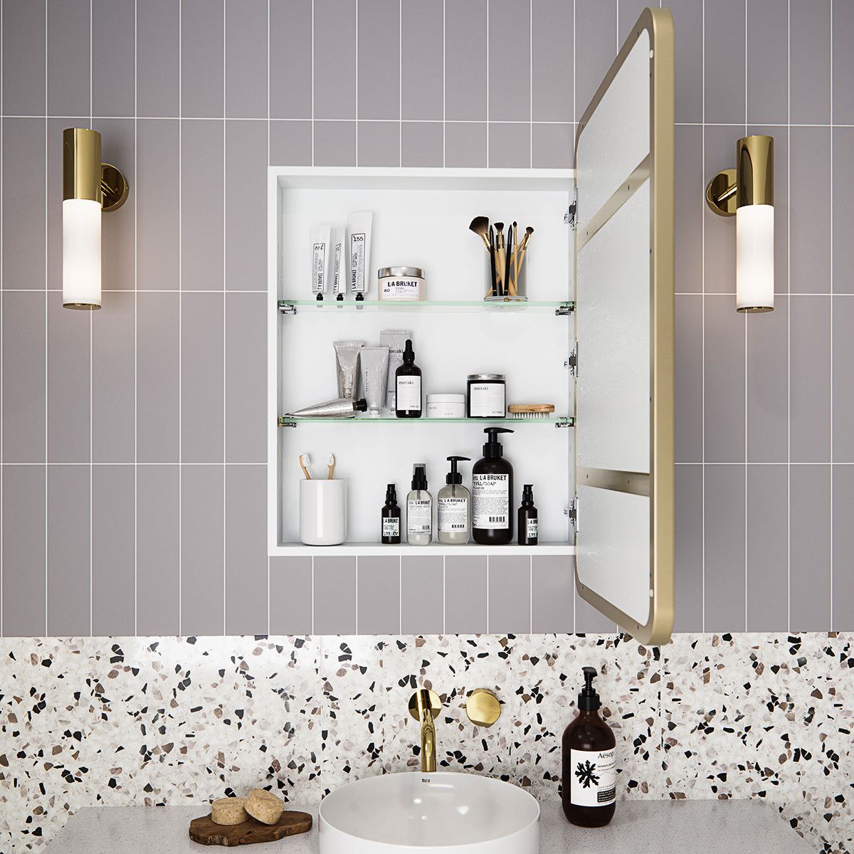 Calla Rectangle Mirror Cabinet | 800 x 600