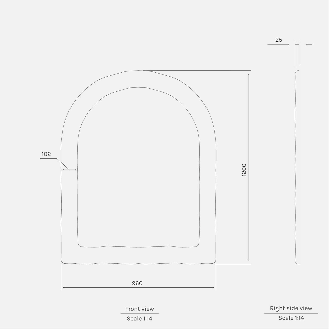 Mediterranean Mirror 1200 x 960mm - White