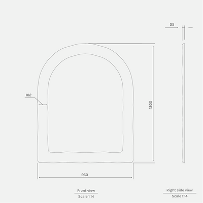 Mediterranean Mirror 1200 x 960mm - White