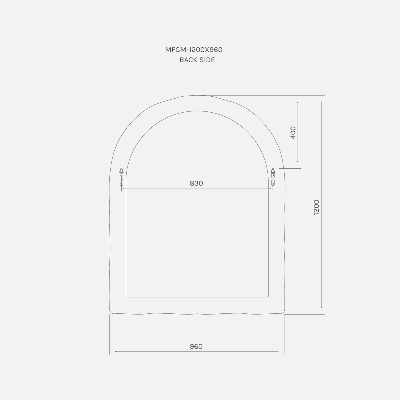 Mediterranean Mirror 1200 x 960mm - White