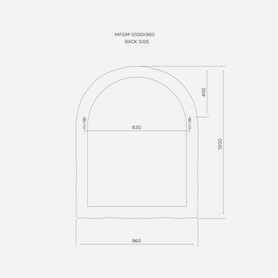 Mediterranean Mirror 1200 x 960mm - White