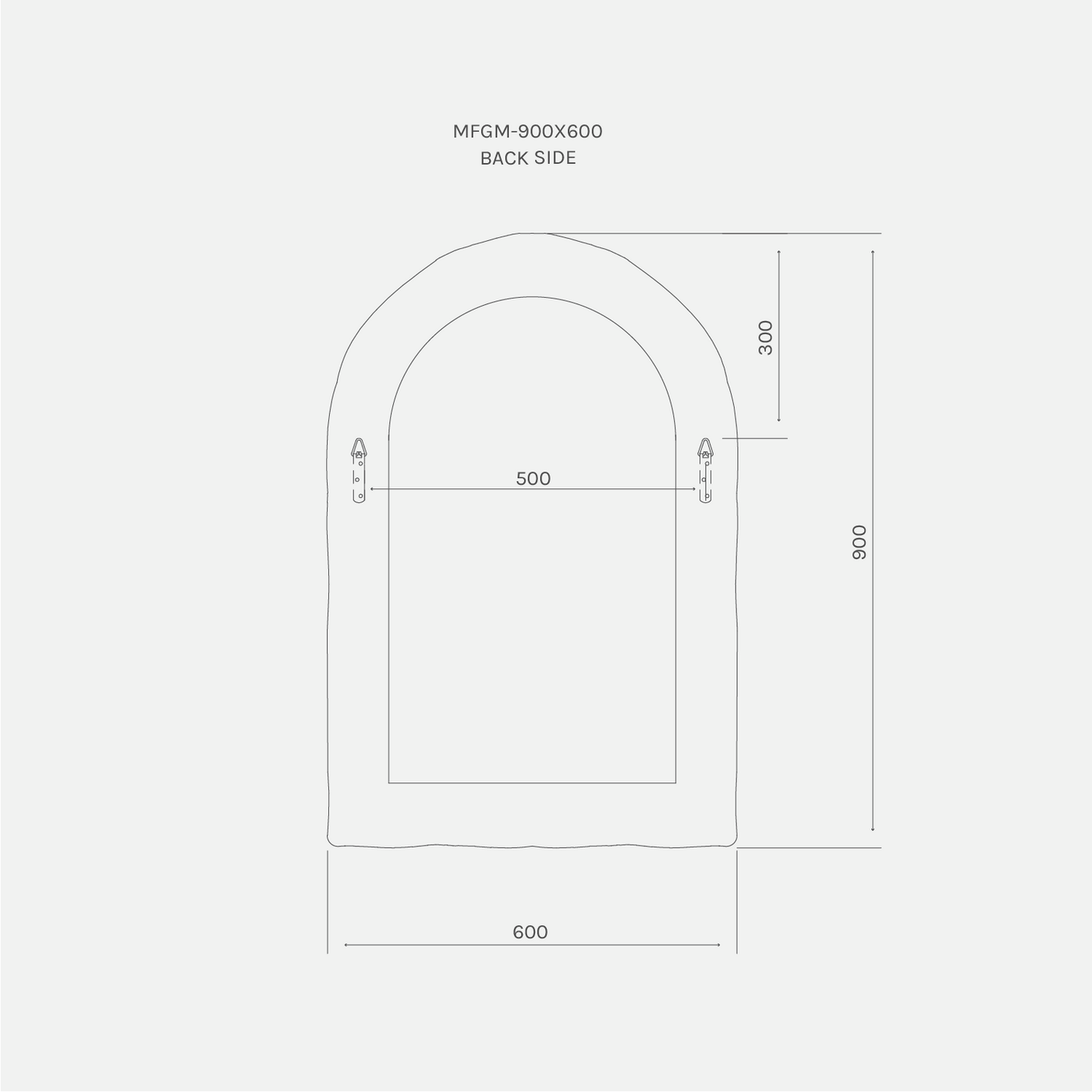 Mediterranean Mirror 900 x 600mm - White