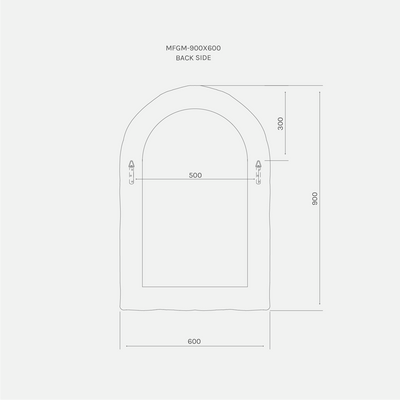 Mediterranean Mirror 900 x 600mm - White