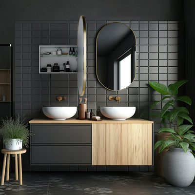 Twin Pack - Nia Pill Mirror Cabinet | 960 x 560