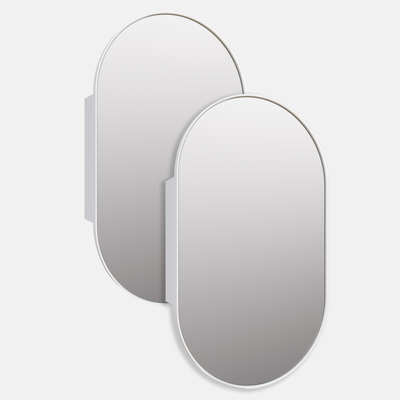Twin Pack - Nia Pill Mirror Cabinet | 960 x 560