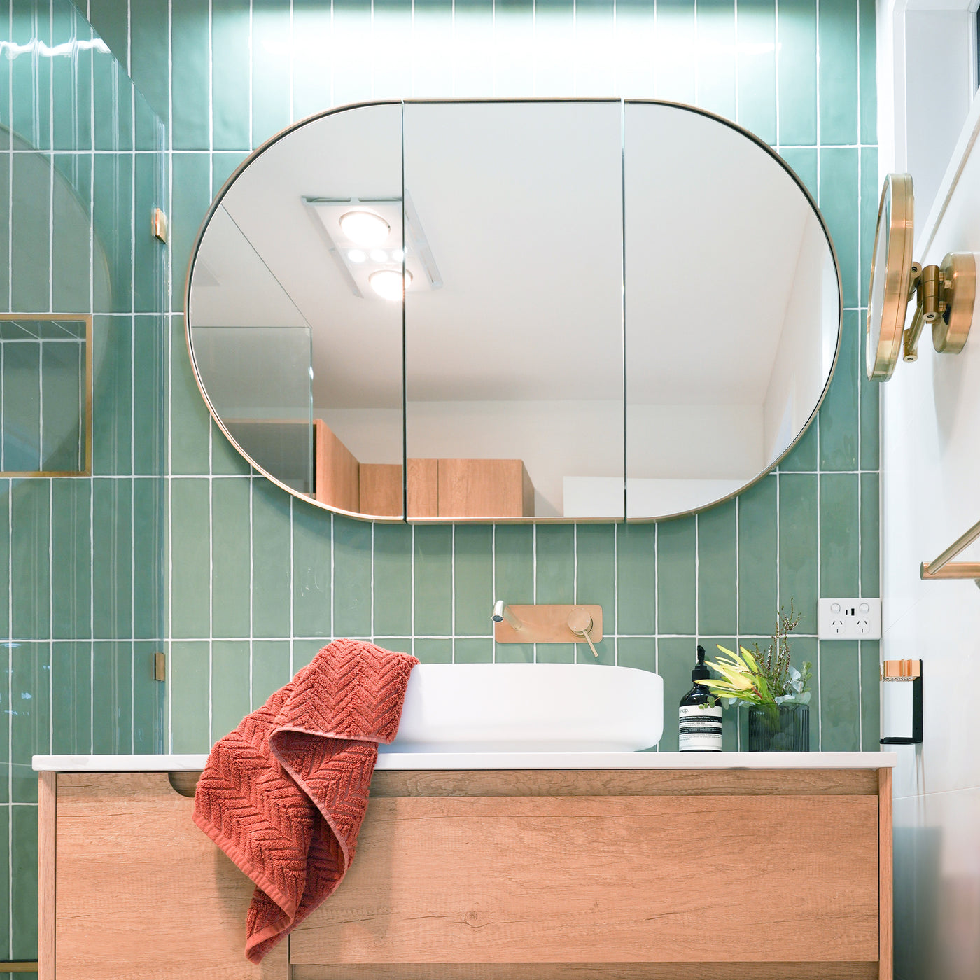Nia Pill Mirror Cabinet | 760 x 1200