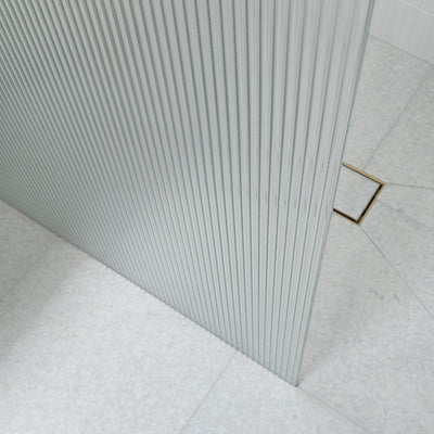 Fluted Radius Shower Screens - Left