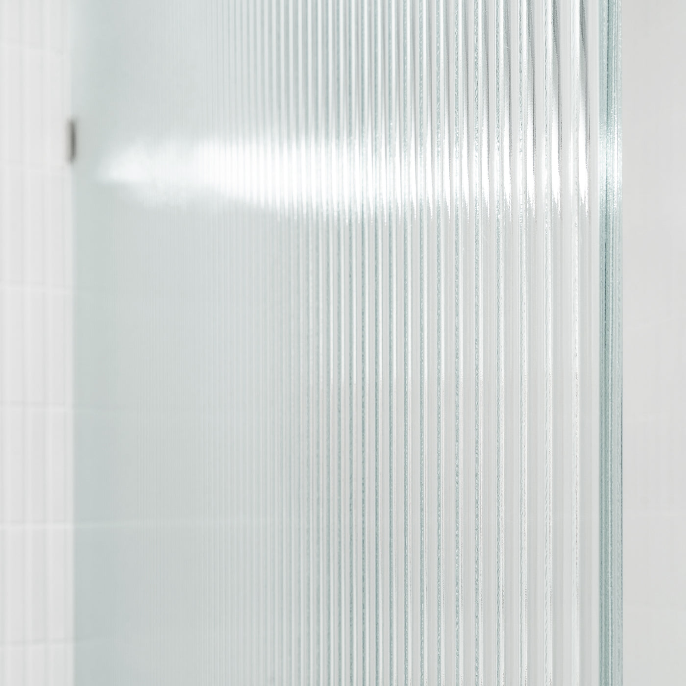 Fluted Radius Shower Screens - Left