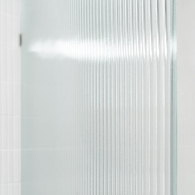 Fluted Radius Shower Screens - Left