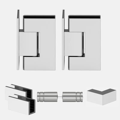 Shower Hardware Kit - Corner Shower - Wall Hinged