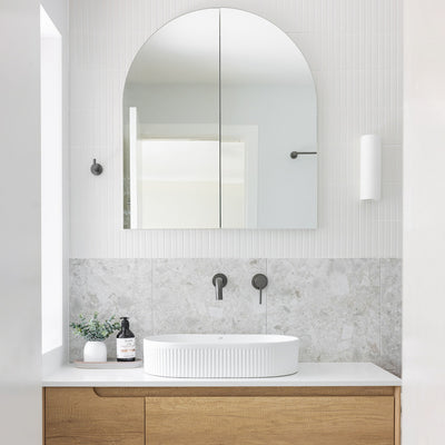 Shira Frameless Arch Mirror Cabinet | 860 x 760 : Pre-order for Mid August