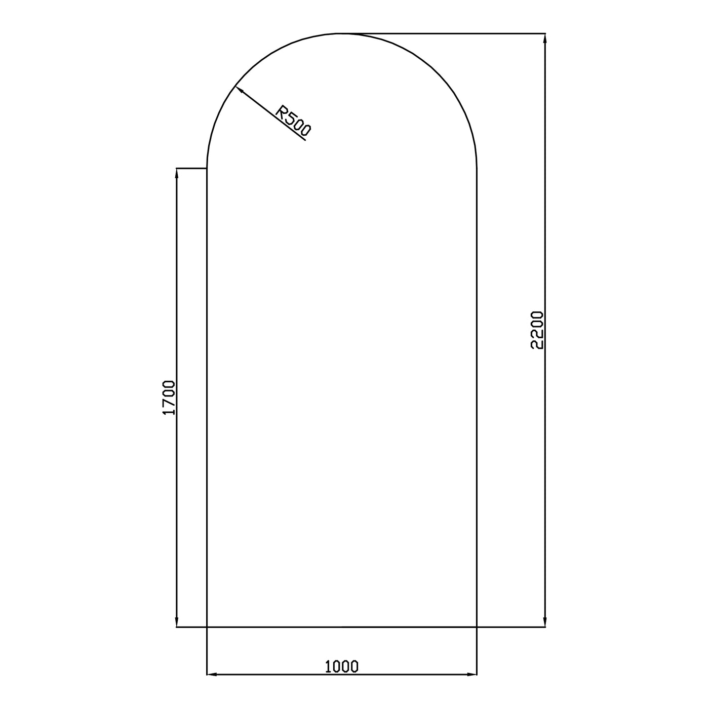 Arch Shower Screens - Clear