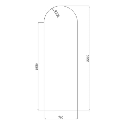 Arch Shower Screens - Clear