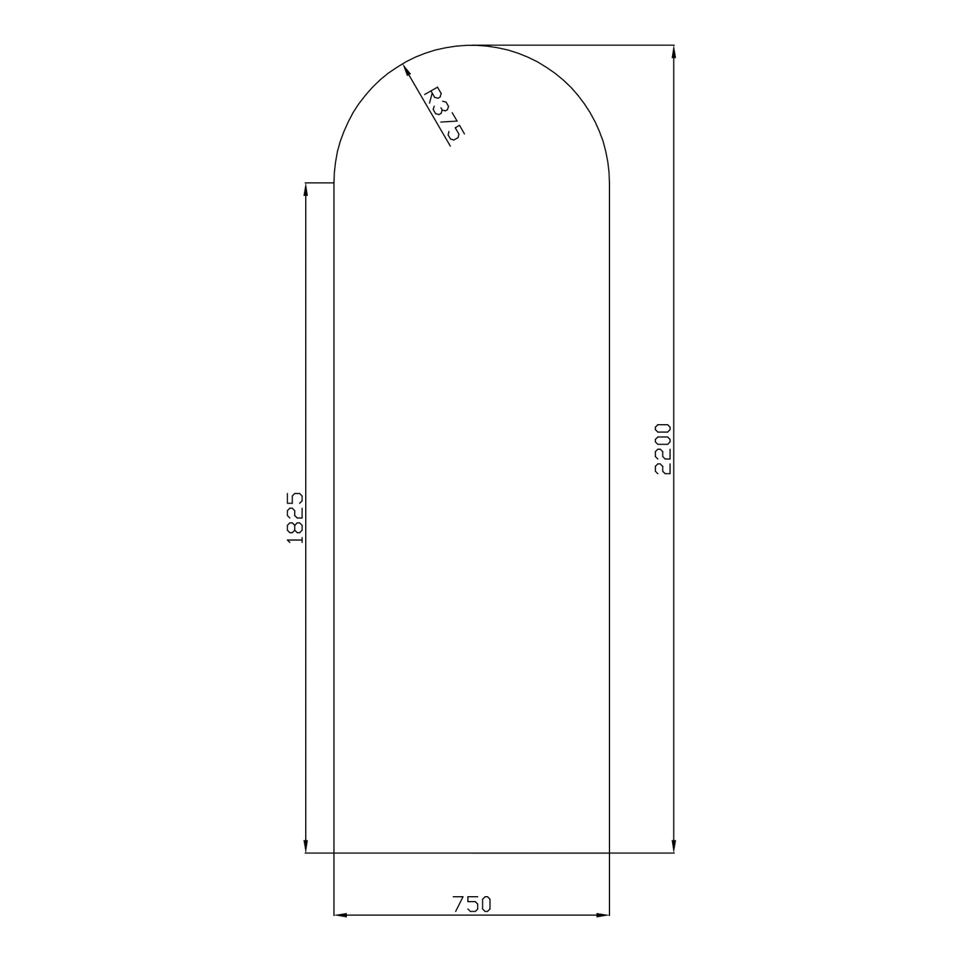 Arch Shower Screens - Clear