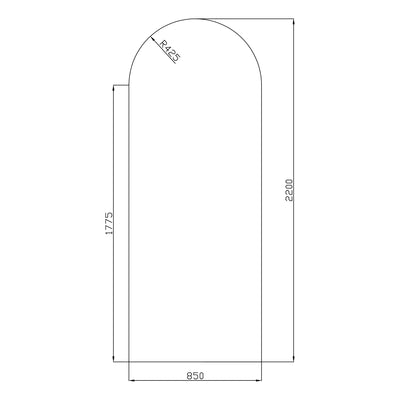 Arch Shower Screens - Clear