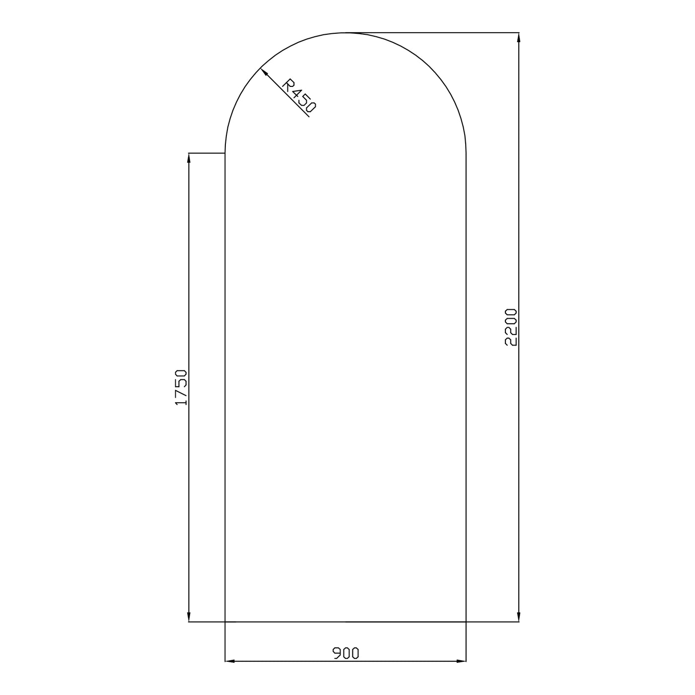 Arch Shower Screens - Clear