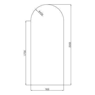 Arch Shower Screens - Clear