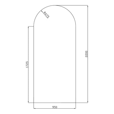 Arch Shower Screens - Clear