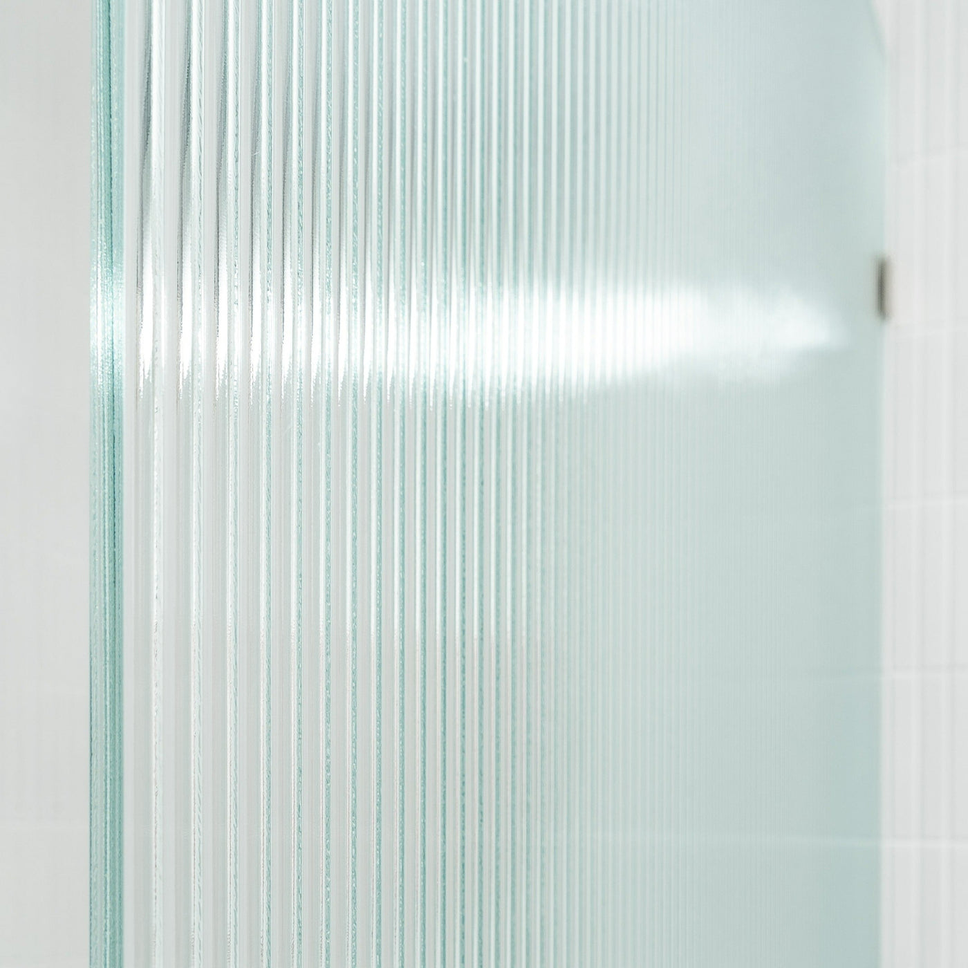 Fluted Radius Shower Screens - Right